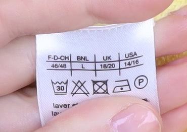 Damart Women's Yellow V-Neck Pullover Jumper L