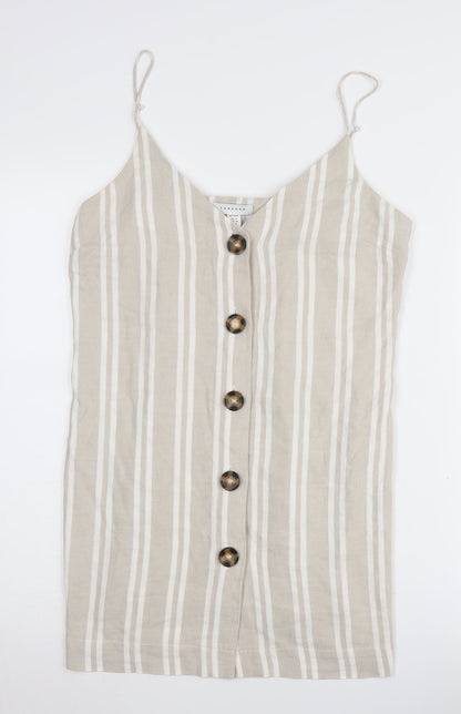 Womens UK Size 12 Topshop Beige Camisole Tank
