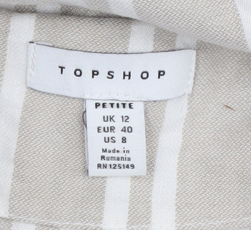 Womens UK Size 12 Topshop Beige Camisole Tank