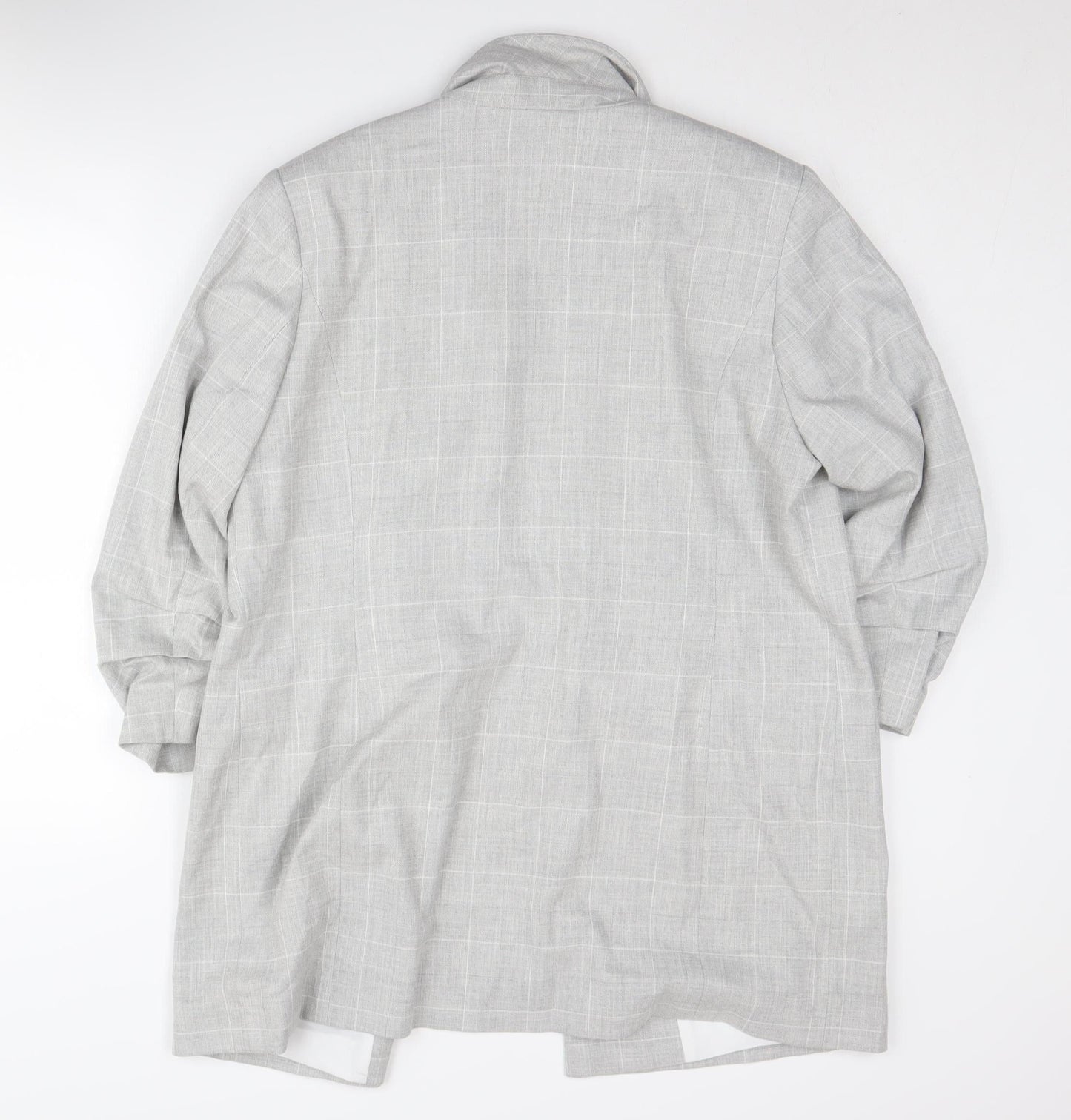 River Island Women's Grey Check Blazer, Size 16