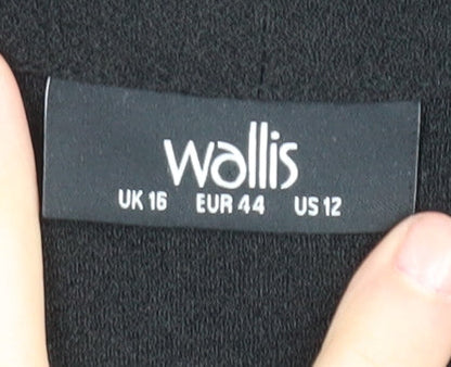 Wallis Black Women's Regular Blazer Size 16