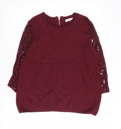 Womens UK Size 12 Marks and Spencer Red Pullover Jumper