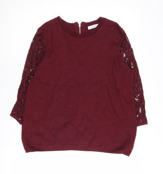 Womens UK Size 12 Marks and Spencer Red Pullover Jumper