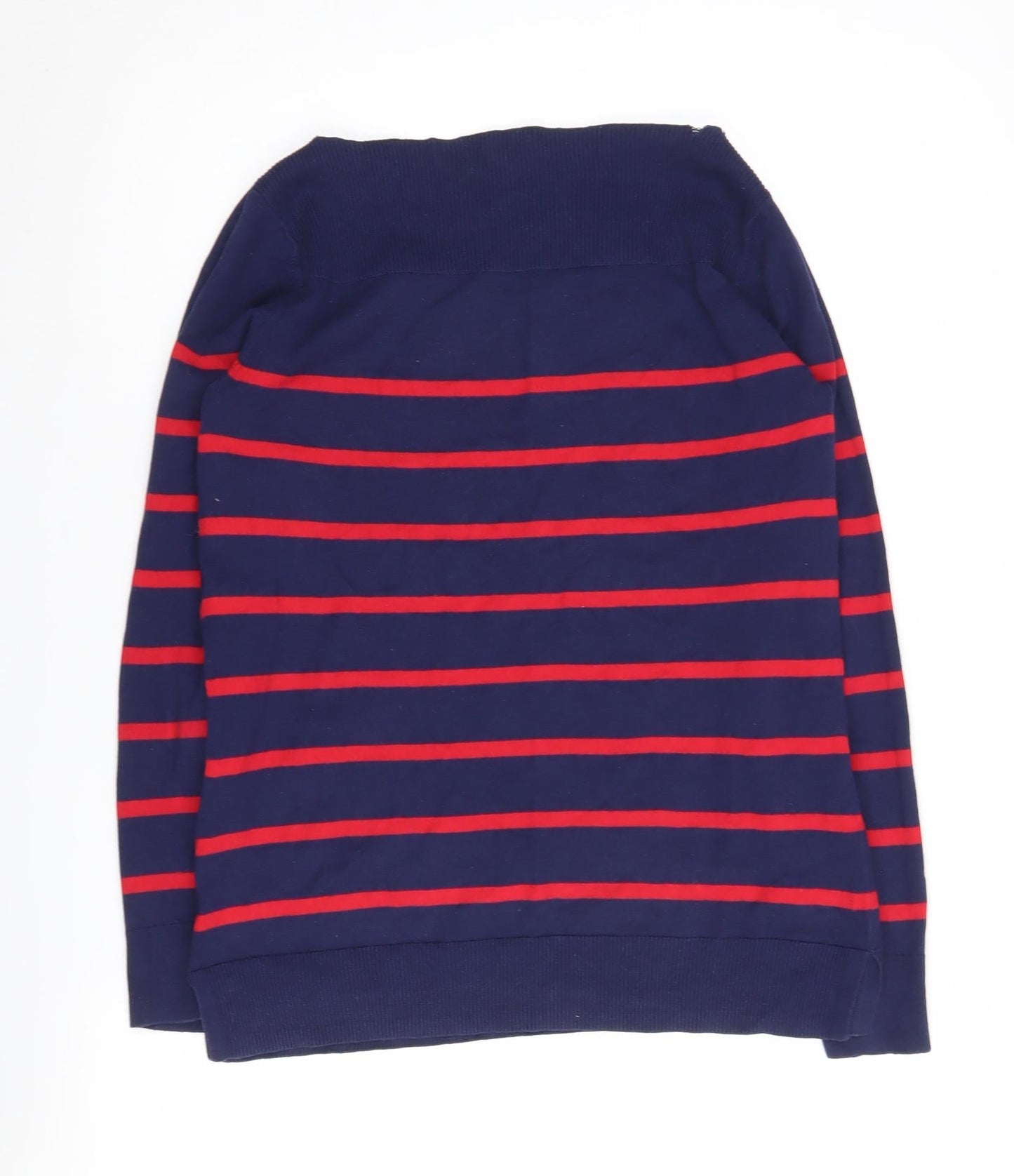 Gap Women's Blue Striped Pullover Jumper Size S