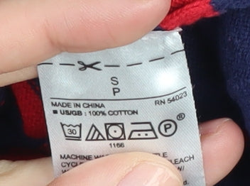 Gap Women's Blue Striped Pullover Jumper Size S