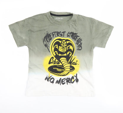 Cobra Kai Boys Green T-Shirt, Size 6 Years, Graphic Print