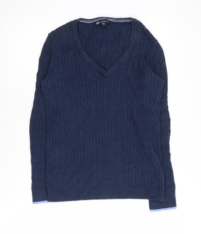 Womens UK Size 12 Crew Clothing Company Blue Pullover Jumper