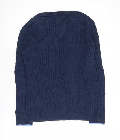 Womens UK Size 12 Crew Clothing Company Blue Pullover Jumper