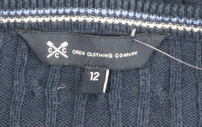 Womens UK Size 12 Crew Clothing Company Blue Pullover Jumper