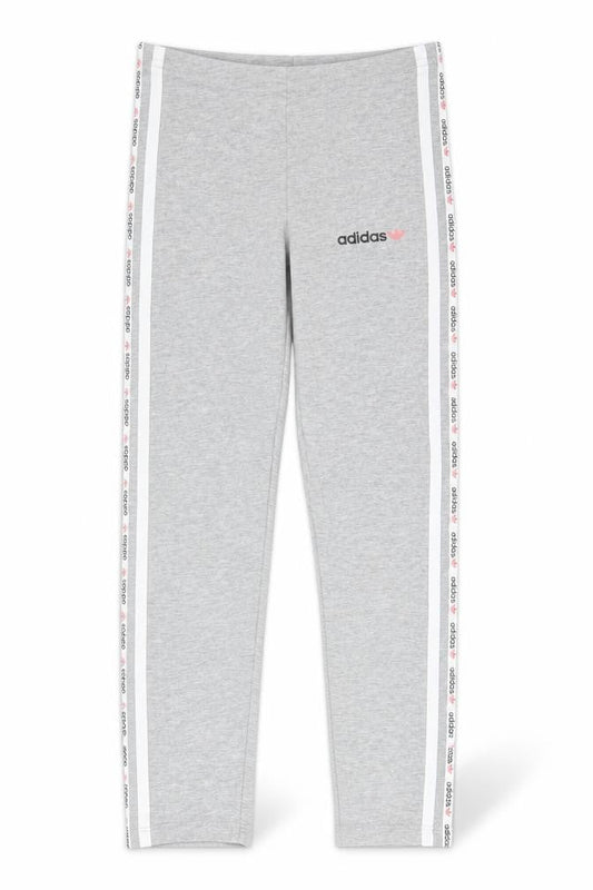 Front view of Adidas girls’ grey track pants 9-10 years