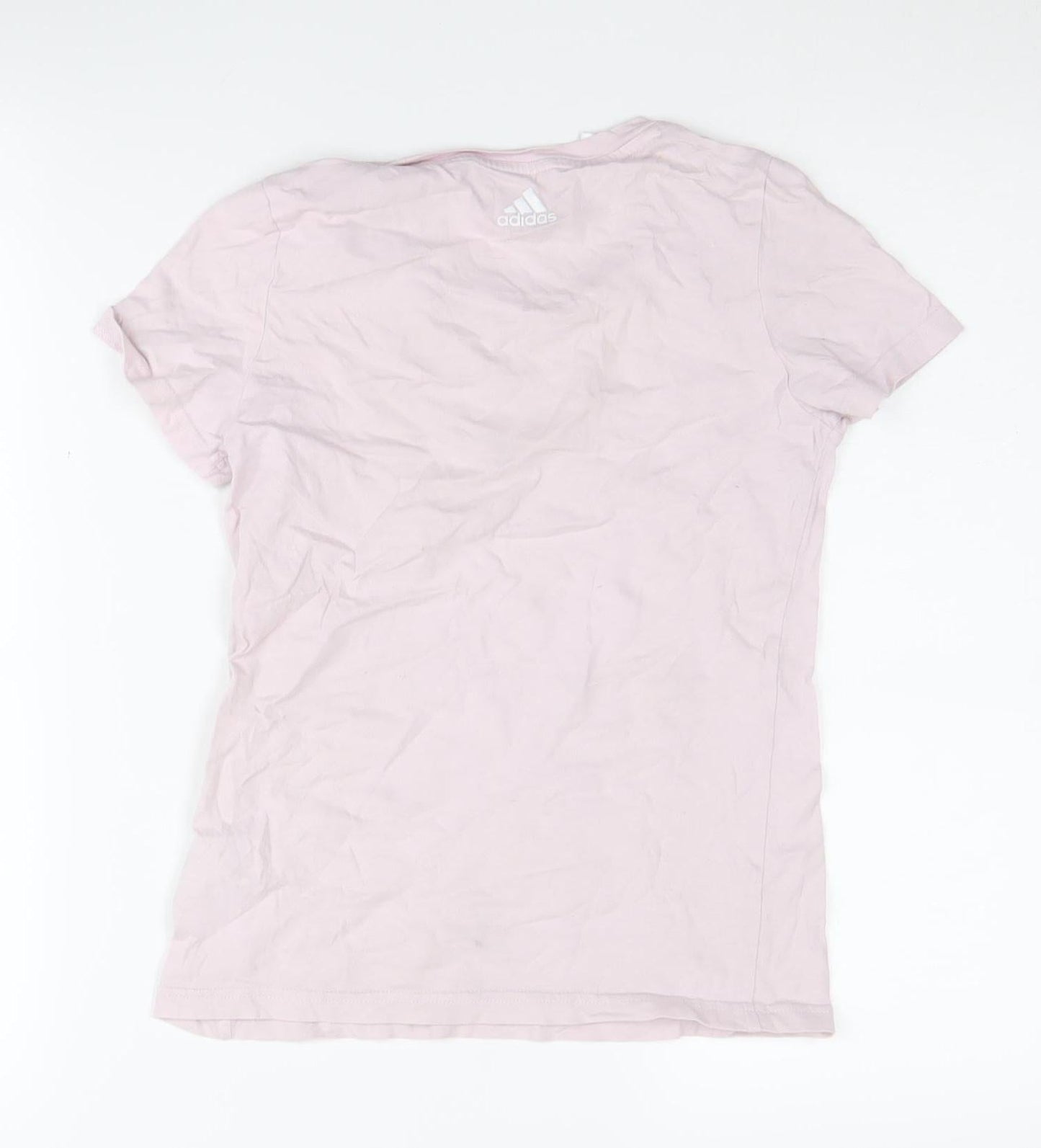 Adidas Girls Pink T-Shirt 11-12 Years Basic Logo Tee