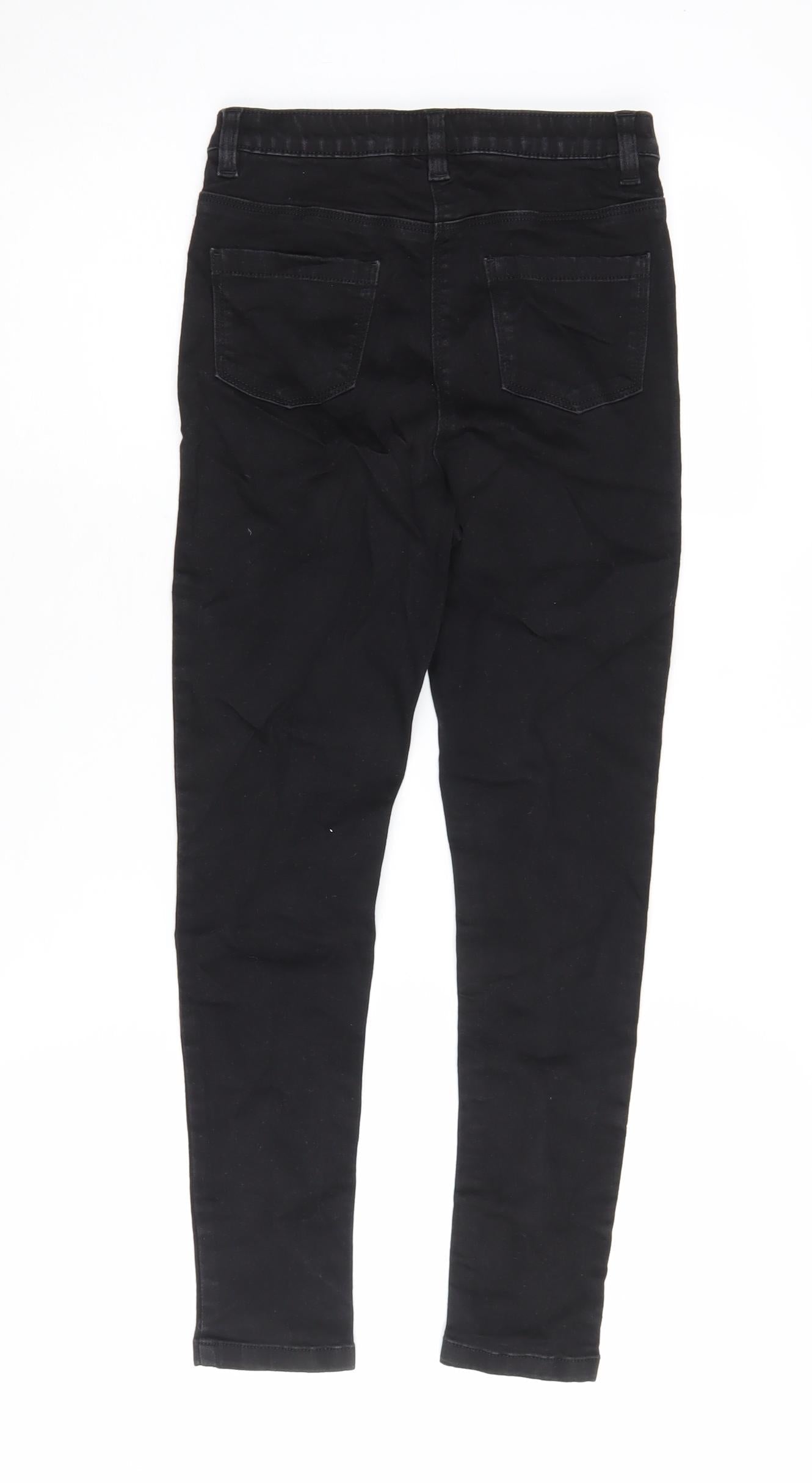Next Girls Skinny Black Jeans 11 Years, Stretch Denim