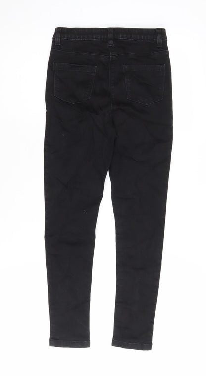 Next Girls Skinny Black Jeans 11 Years, Stretch Denim
