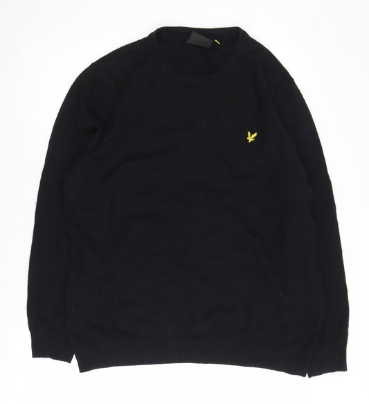 Lyle & Scott Men's Black Crew Neck Pullover Jumper L