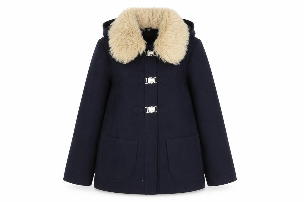 Womens UK Size 10 Topshop Black Parka Coat