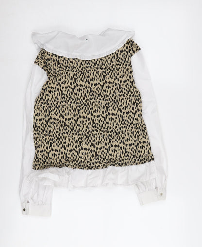River Island Girls Animal Print Vest 9/10 Years Polyester Blend