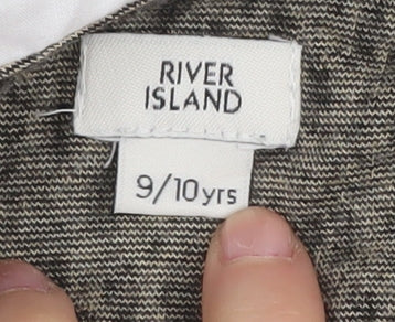 River Island Girls Animal Print Vest 9/10 Years Polyester Blend