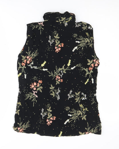 Womens UK Size 10 ESMARA Black Basic Blouse