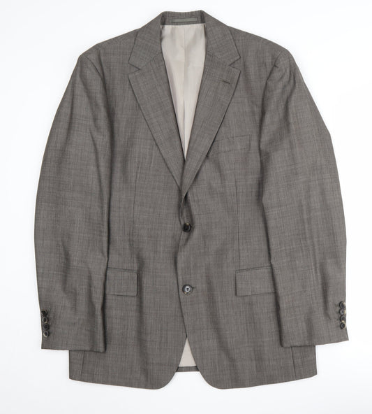 Mens UK Size 40 HUGO BOSS Regular Grey Suit Jacket