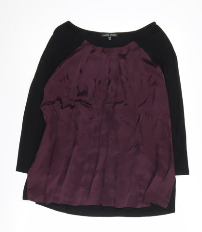 Womens UK Size 12 Laura Ashley Black  Blouse