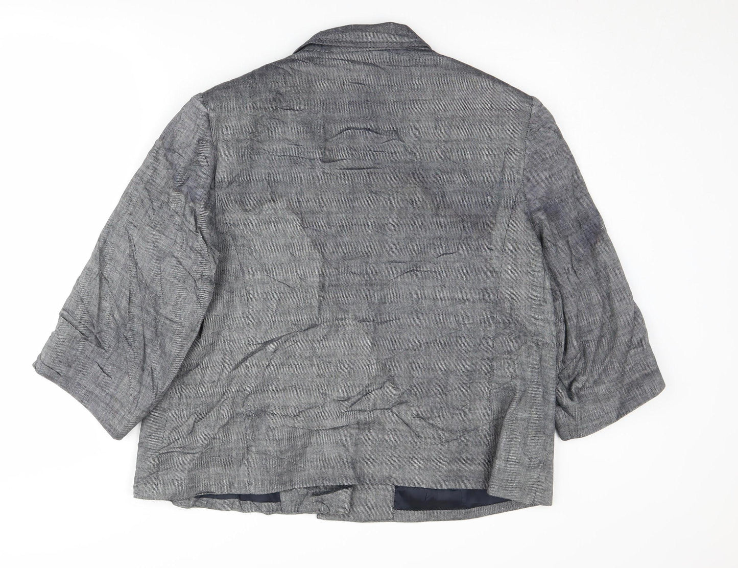 Windsmoor Women's Grey Blazer Size 18 Herringbone Pattern