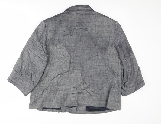 Windsmoor Women's Grey Blazer Size 18 Herringbone Pattern