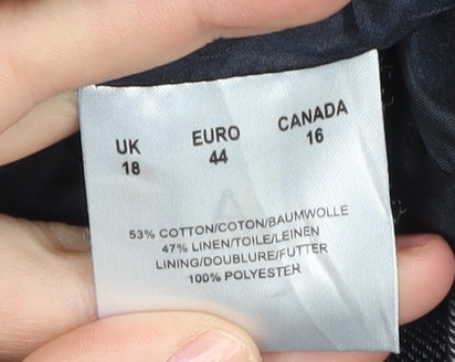 Windsmoor Women's Grey Blazer Size 18 Herringbone Pattern