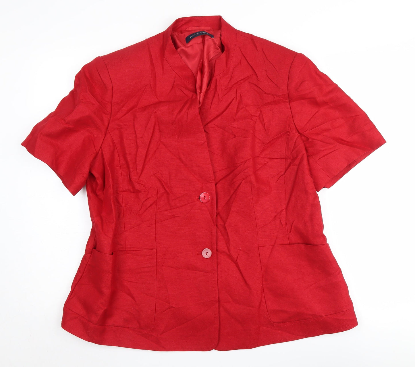 Windsmoor Women's Red Linen Silk Suit Jacket, Size 18