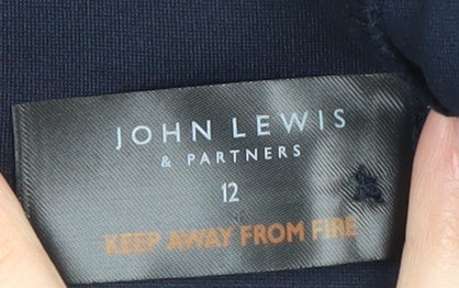Womens UK Size 12 John Lewis Regular Fit Dress Pants Black Trousers
