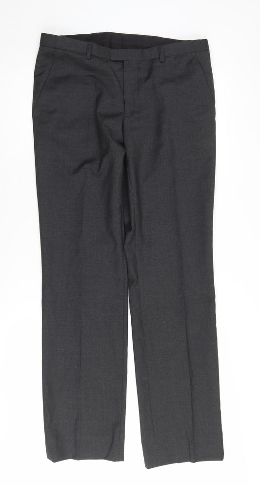 J.Lindeberg Men's Black Wool Dress Pants - Size 48