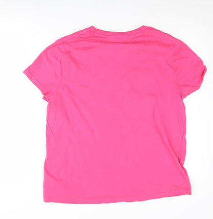 Womens UK Size M Disney Pink  T-Shirt
