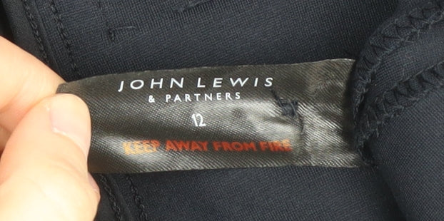 Womens UK Size 12 John Lewis Regular Fit Dress Pants Black Trousers