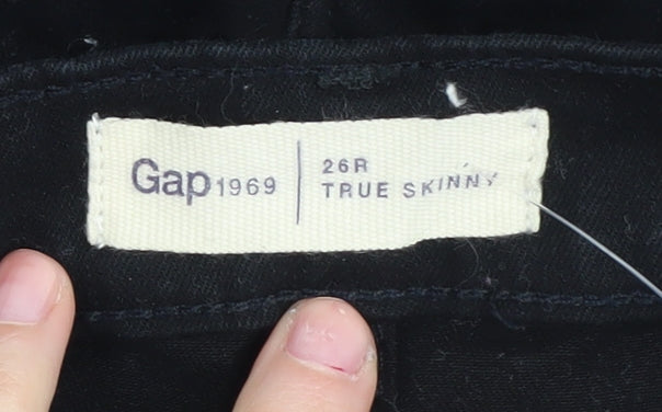 Gap Women's Black Skinny Jeans, Size 26R, Stretch Denim