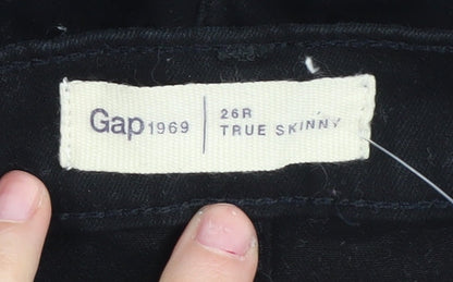 Gap Women's Black Skinny Jeans, Size 26R, Stretch Denim