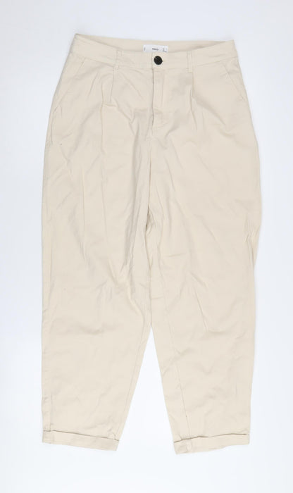 Womens UK Size 12 MNG Regular Fit  Beige Trousers