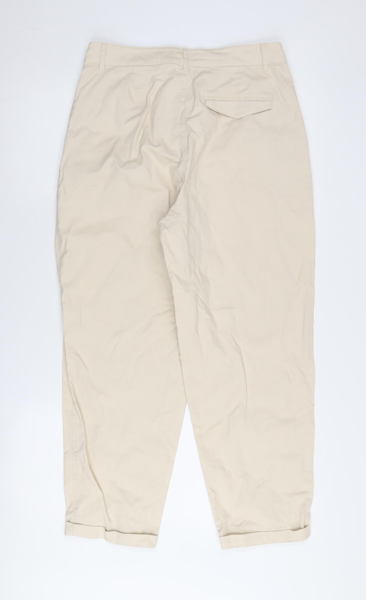 Womens UK Size 12 MNG Regular Fit  Beige Trousers