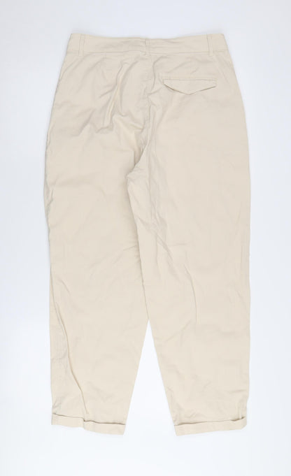 Womens UK Size 12 MNG Regular Fit  Beige Trousers
