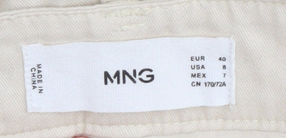 Womens UK Size 12 MNG Regular Fit  Beige Trousers