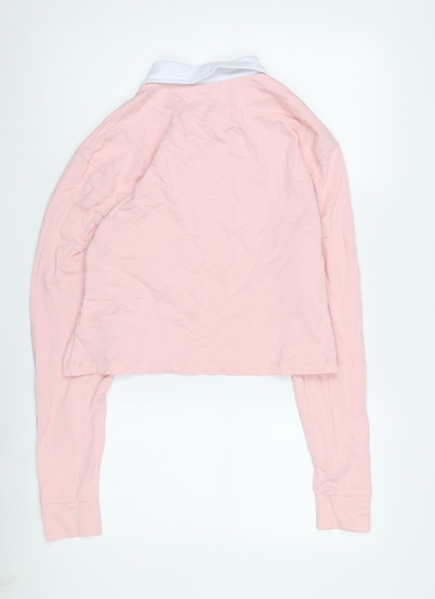 Miss Selfridge Women's Pink Cropped Polo Top, Size 8