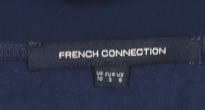 French Connection Women's Blue V-Neck Blouse Size 10