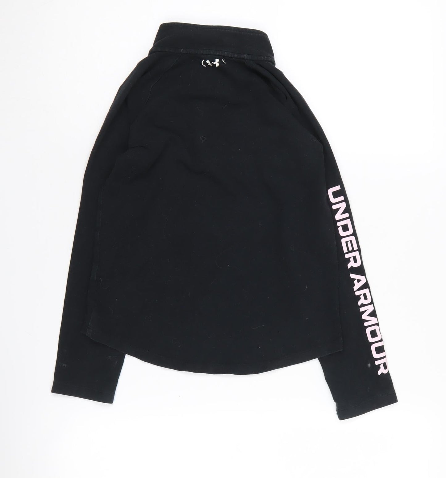 Under Armour Girls Black Long Sleeve Pullover 6-7 Years