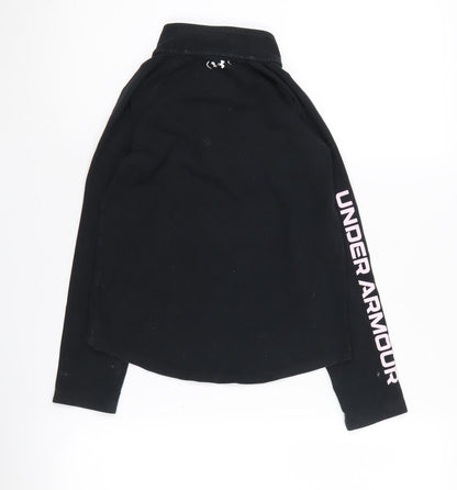 Under Armour Girls Black Long Sleeve Pullover 6-7 Years