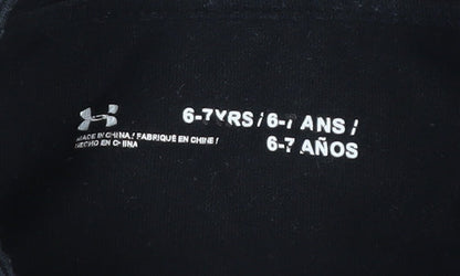 Under Armour Girls Black Long Sleeve Pullover 6-7 Years