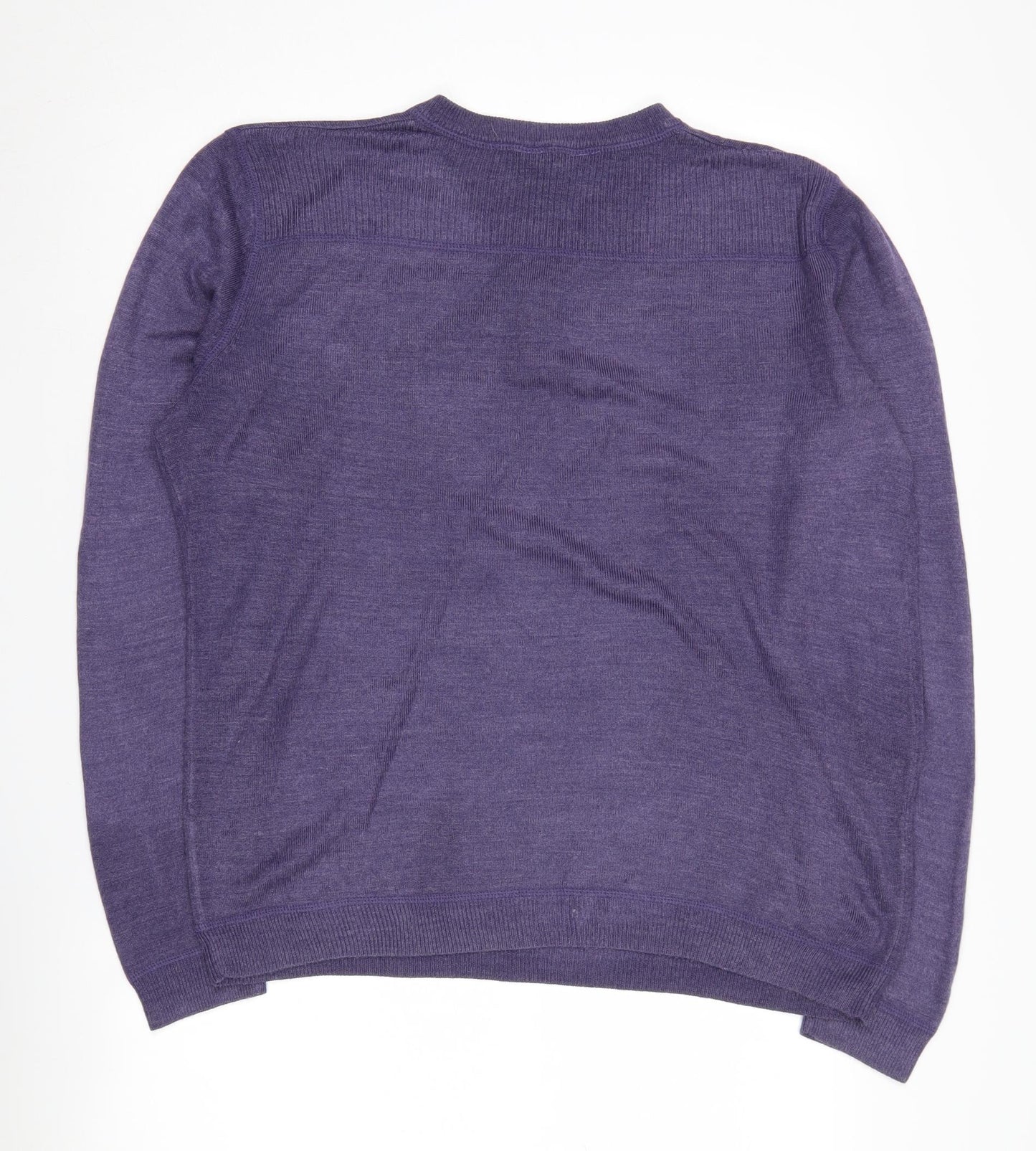 Red Herring Men’s Purple Henley Jumper Medium