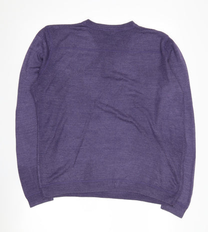 Red Herring Men’s Purple Henley Jumper Medium