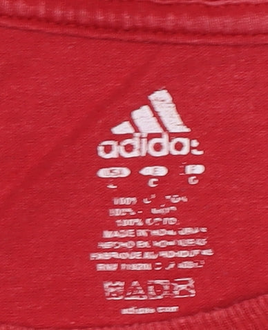 Mens UK Size M adidas Red  T-Shirt