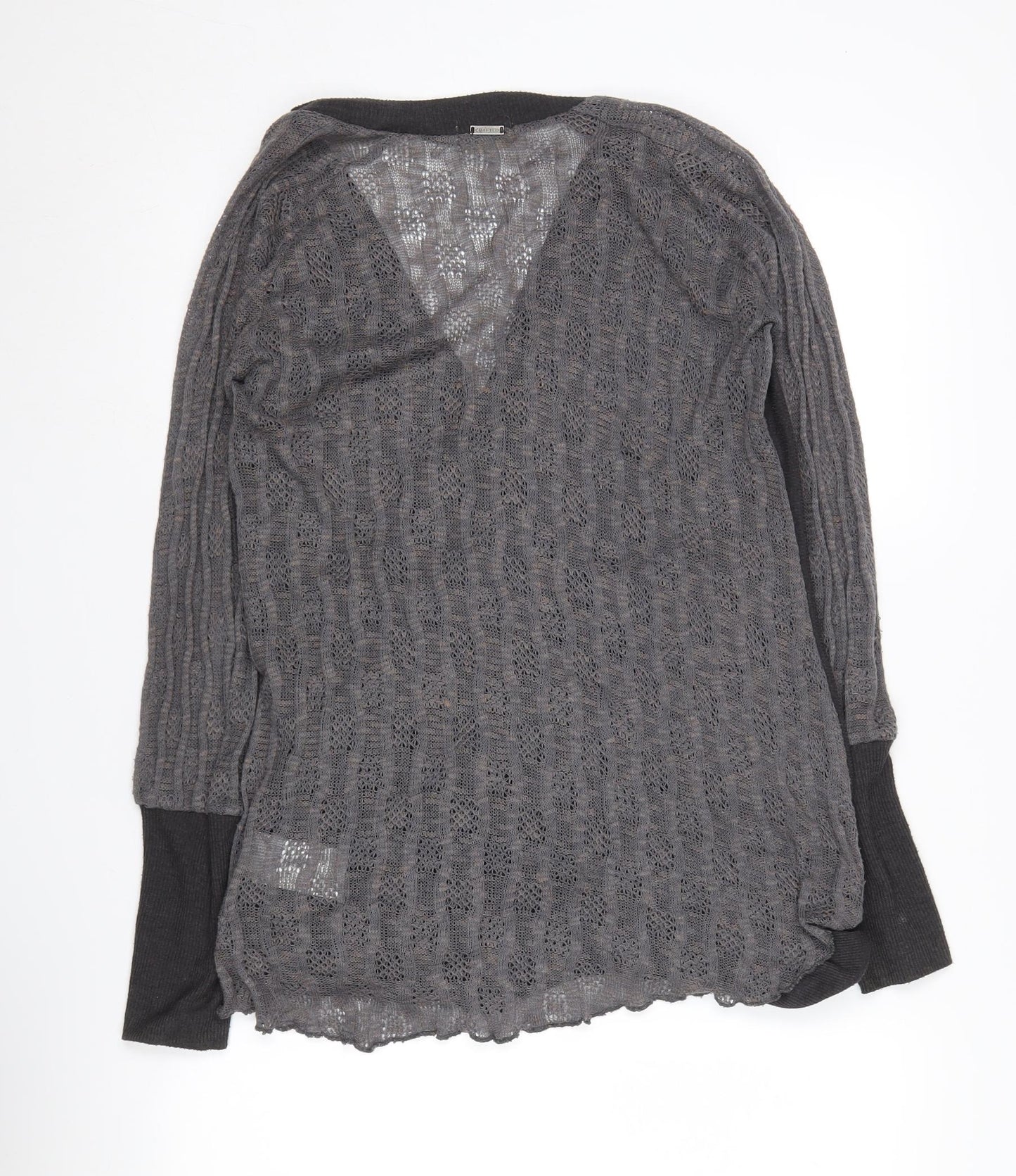 Crafted Women's Black Wrap Jumper, Size 12, V-Neck
