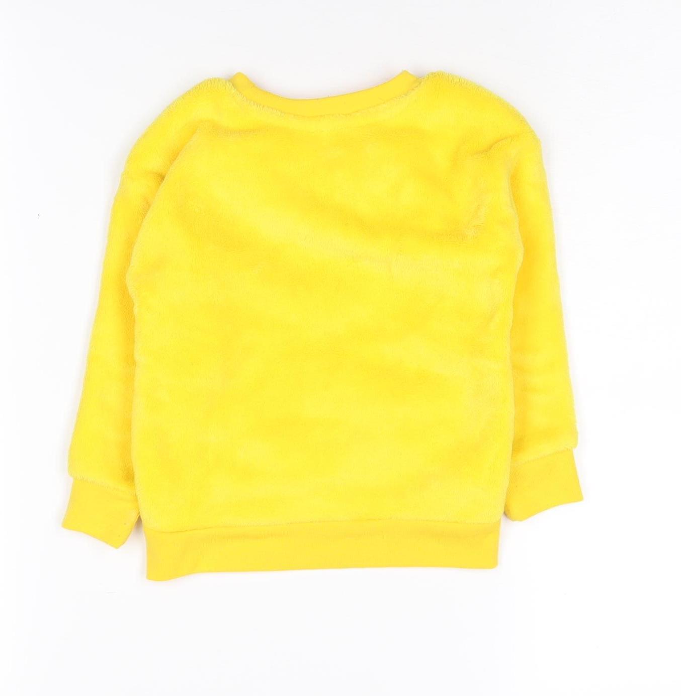 George Girls Yellow Fleece Pyjama Top, 2 Years, Lightweight