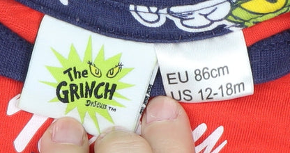 Unisex Grinch Christmas Pyjama Set, Red, 18-24 Months