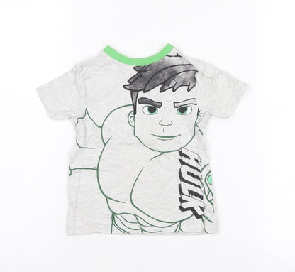 George Boys Grey Hulk T-Shirt - Superhero Style, 2 Years